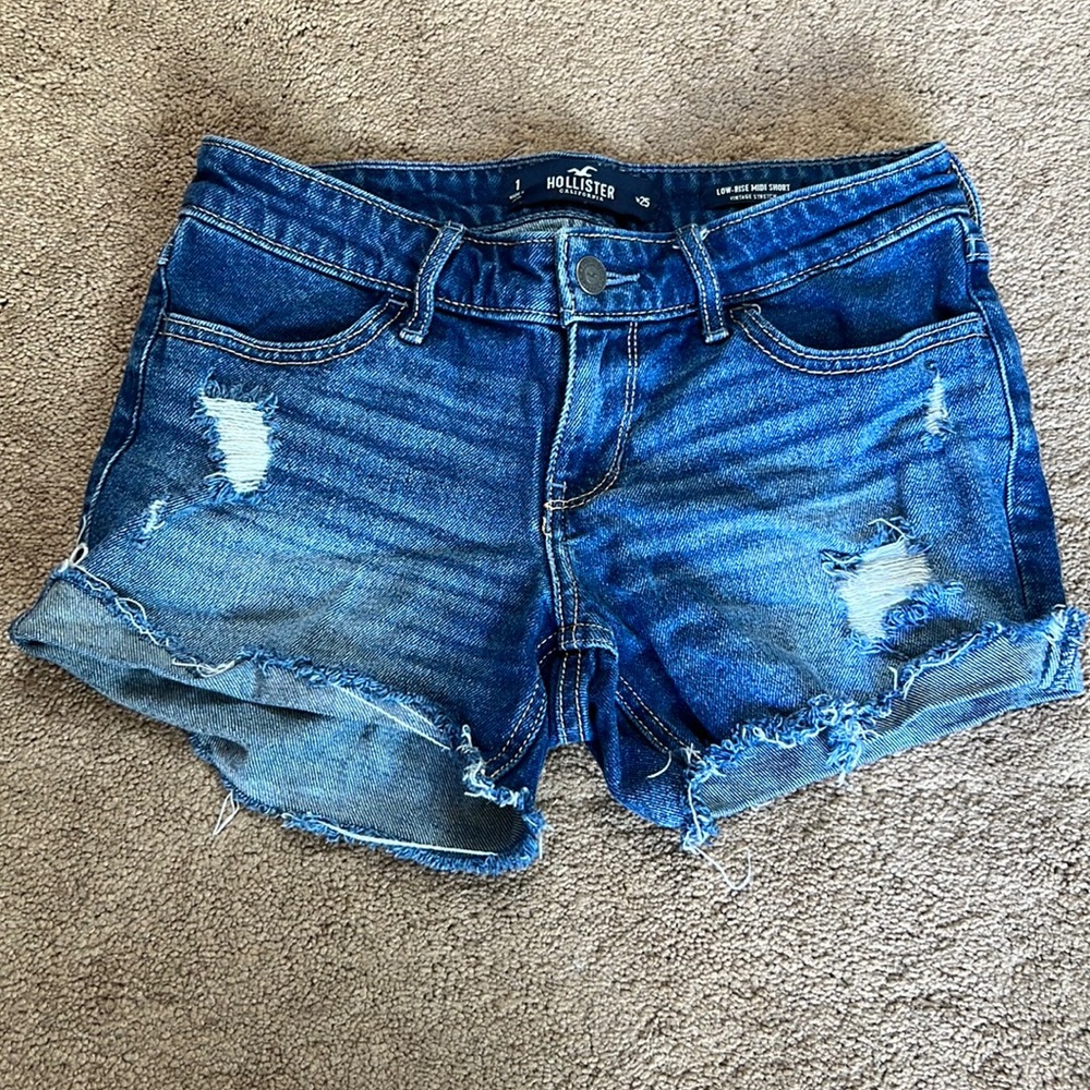 Hollister low rise midi short vintage stretch size 1